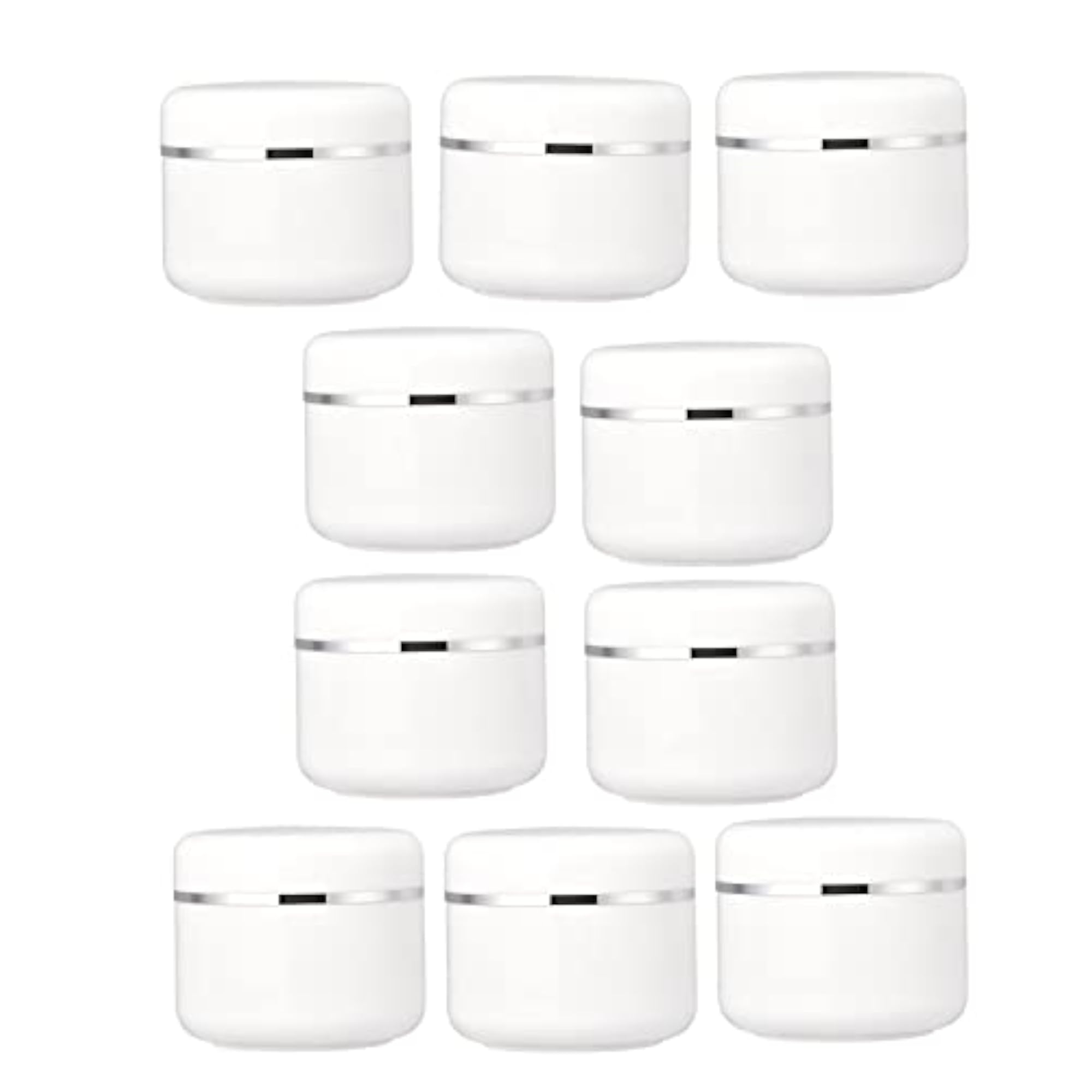 10x Mini Round Pot Jars Empty Containers for Travel